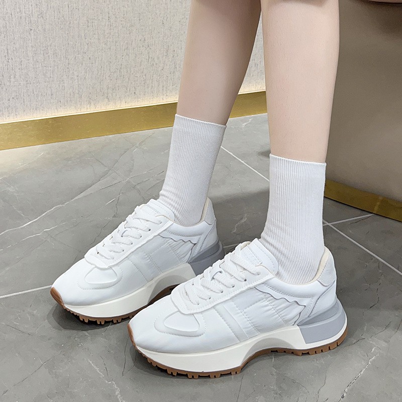 Training Shoes Mm6 Thick Bottom Summer Breathable Women's Shoes Sports Casual Forrest Gump White Shoes