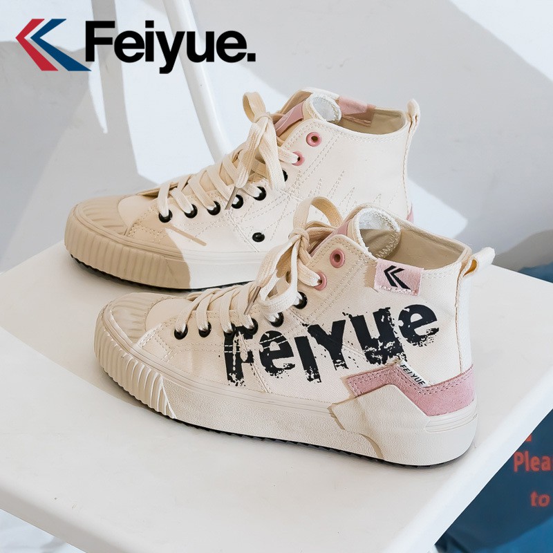 Feiyue Women's Shoes High-top Canvas Shoes 2022 Spring New All-match Autumn Models Small Country Tide Small White Shoes