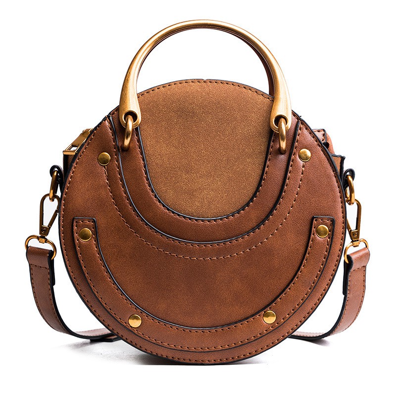 New fashion portable rivet small round bag female bag wild ladies shoulder  bag