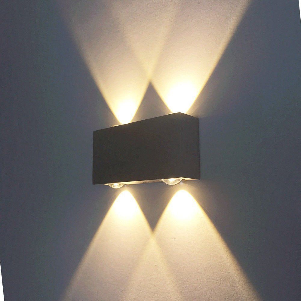 Square Metal Up And Down Light Wall Lamp Hotel Restaurant Aisle Corridor Decoration Lamp