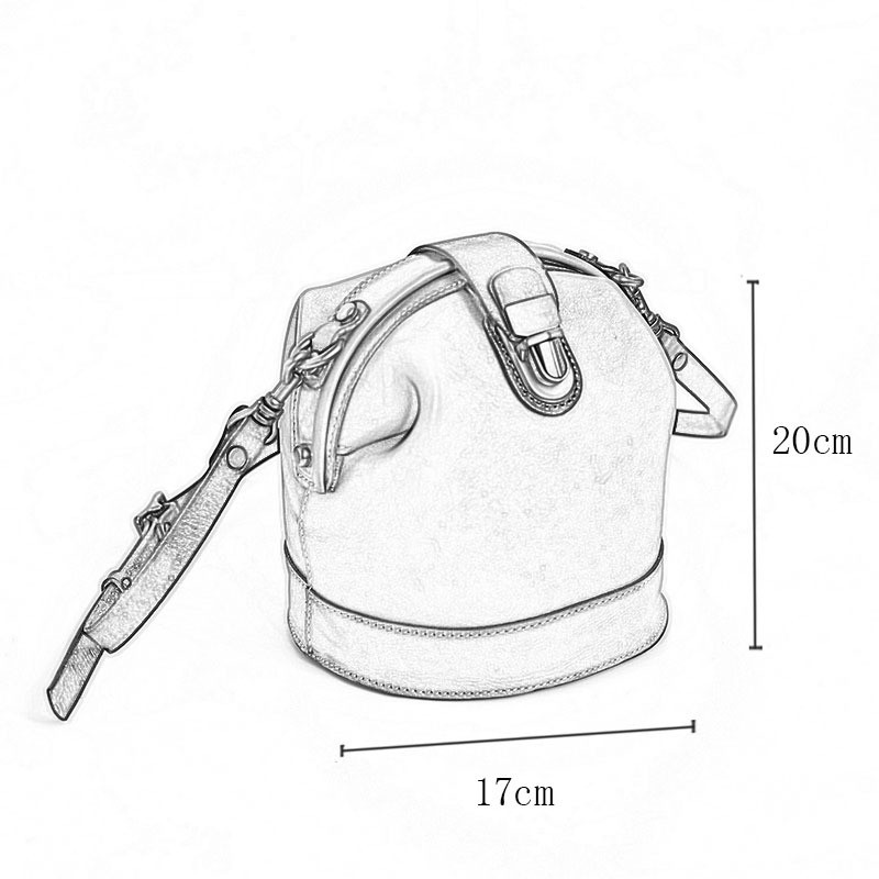 Original Handmade Leather Doctor Chrysostom Small Satchel Literary Retro Bucket Bag Small Head Layer Cowhide Single Shoulder Messenger Bag