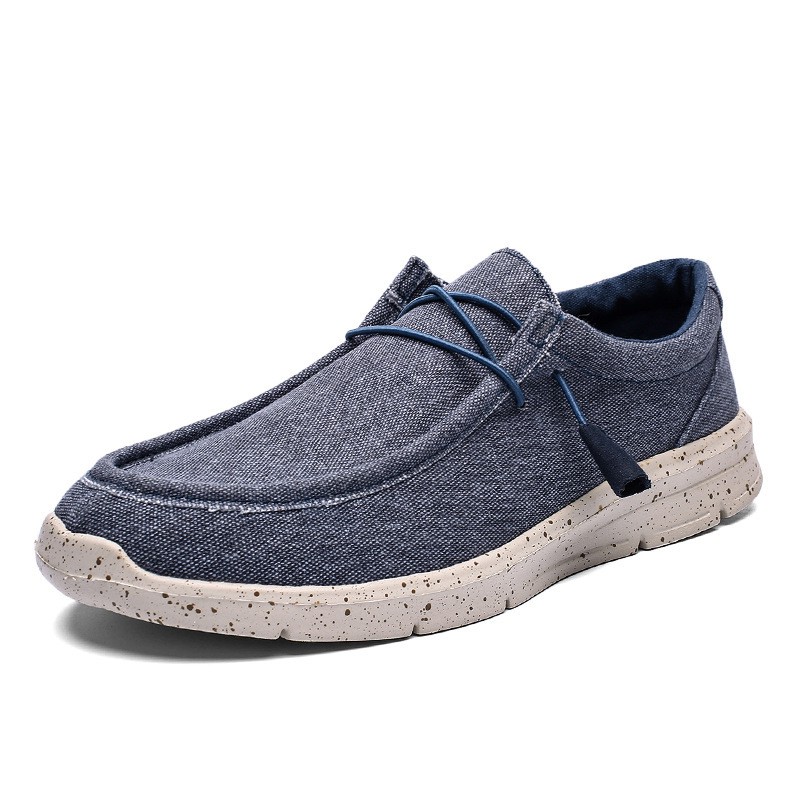 Summer Breathable Trend All-match Casual Shoes Men's Canvas Shoes Slip-on Lazy Plus Size Foreign Trade Men's Shoes Trend