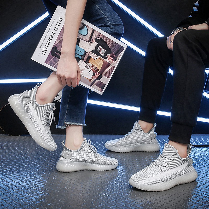 2022 Breathable Flying Woven Coconut Shoes 350V2 Men's And Women's Same Style Couple Shoes Quality Men's Shoes Cover Top Women's Sports Shoes
