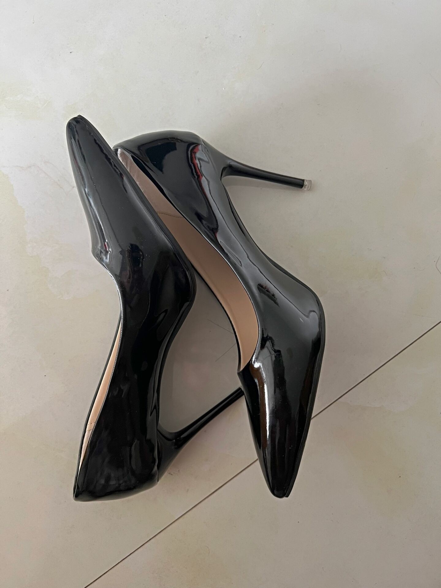 High Heels Stiletto Shiny Pointy 10CM Large Size Shoes
