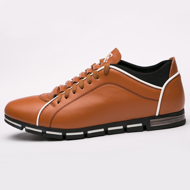 Men Casual Shoes Fashion Leather Shoes for Men - Flat Shoes