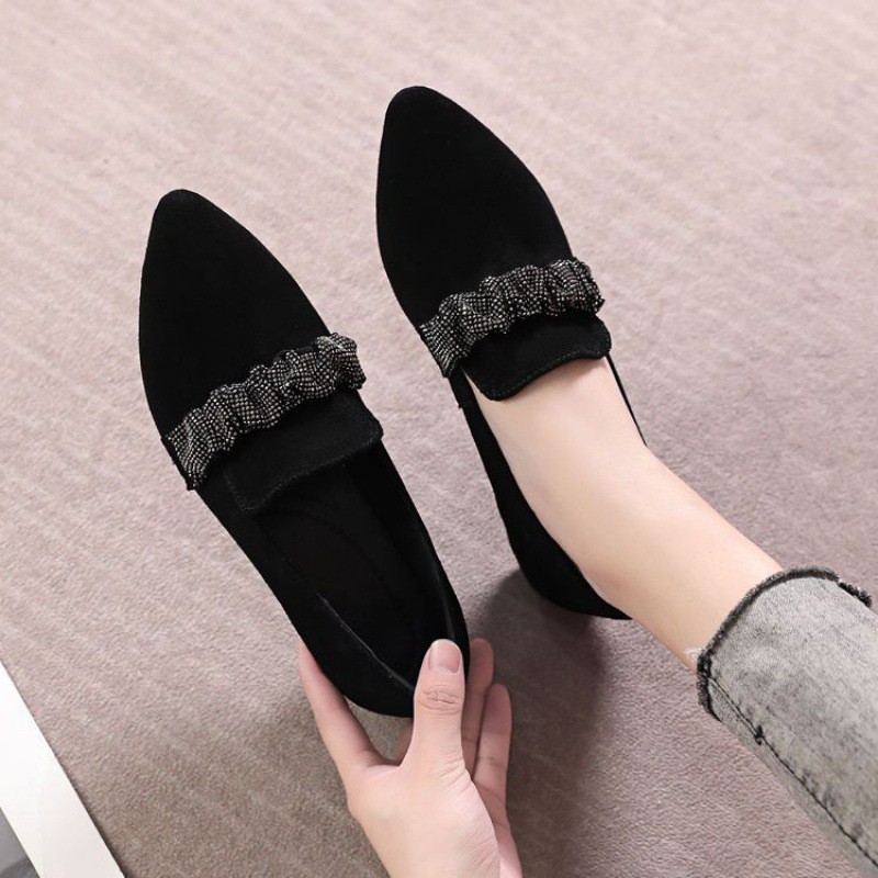 Internet Celebrity Ins Leather Women's Shoes Extra Small Size 31 3233 Leather Single Shoes Soft Sole Flat Heel Small Leather Shoes Casual Loafers
