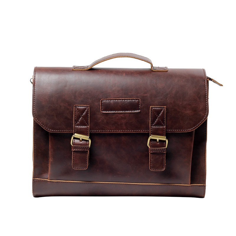 The original design of explosion models 2021 male package business package Crazy Horse Leather Handbag briefcase men's classic single shoulder bag