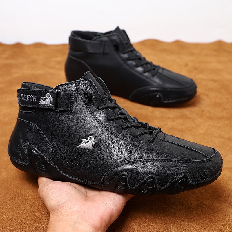 Men's Shoes High-top Men's Casual Shoes Shoes Dr. Ram First Layer Leather Martin Boots Men
