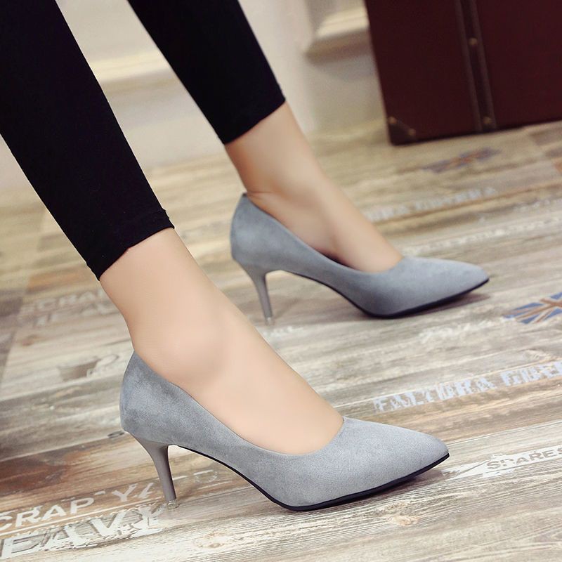 Work Shoes Female Black Professional Temperament Long Standing Not Tired Feet Work High Heels Interview Etiquette Stiletto Formal Shoes