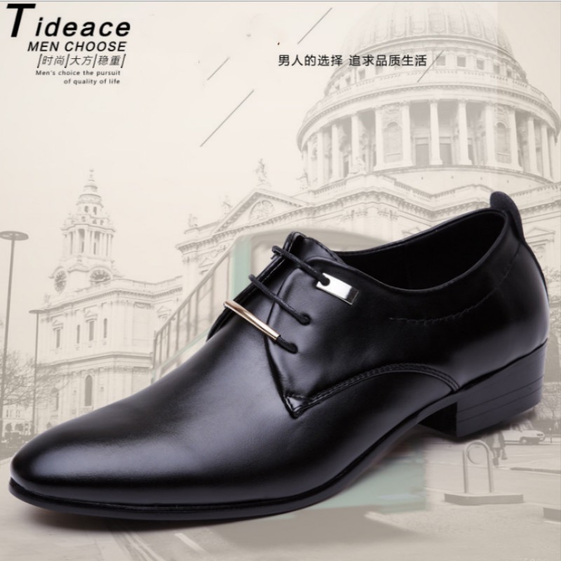 New Products Leather Shoes Men's Retro Pointed Toe Large Size Polished Leather Shoes Business Formal Wear Office Youth Shoes Men's Trend