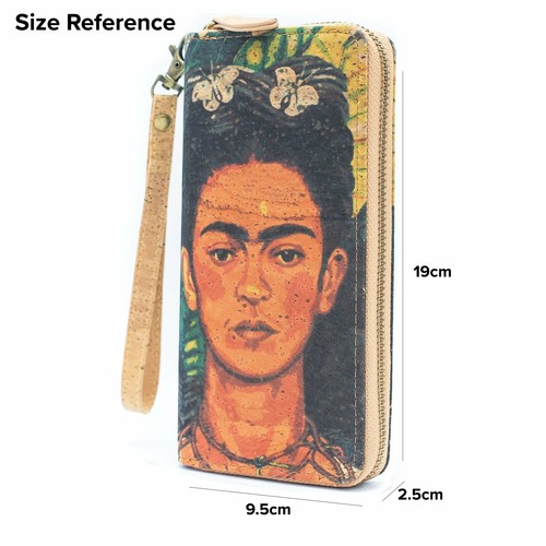 Classic Frida Art Cork Zipper Wallet- BAG-2076-E
