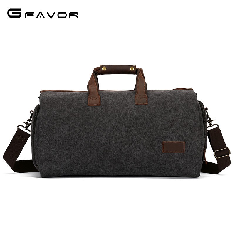 Source Point European And American Travel Wind Retro Canvas Travel Bag Canvas Shoulder Handbag Large Capacity Double Shoes Storage Suit Bag