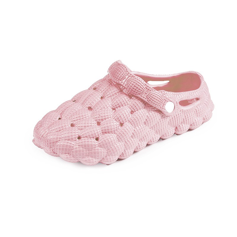 Lychee Bubble Slippers Women  Spring New Style Outer Wear Soft Bottom Hole Shoes Peanut Shell Sandals And Slippers