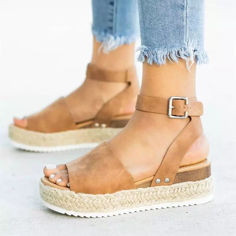 Wedge fish mouth shoes
