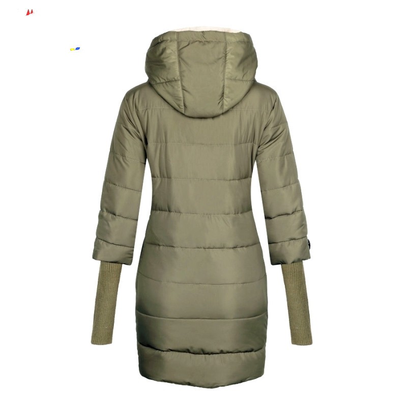 Winter Jacket Women Hooded Cotton Parka Long Coat Plus Size