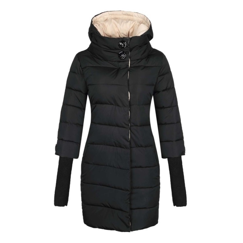 Winter Jacket Women Hooded Cotton Parka Long Coat Plus Size