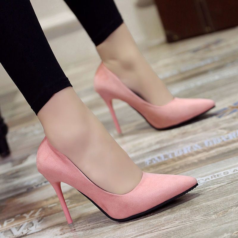 Work Shoes Female Black Professional Temperament Long Standing Not Tired Feet Work High Heels Interview Etiquette Stiletto Formal Shoes