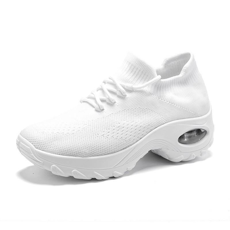 Amazon Cross-border Wish Plus Size Women's Shoes New Sneakers Women's Flying Woven Socks Shoes Rocking Shoes Casual Running Shoes