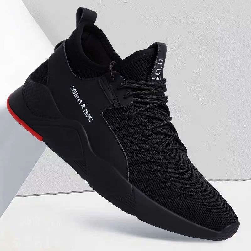 Men's Shoes Large Size Breathable Sneakers Fashion Casual Shoes Mesh Lace-up Flat Shoes For Men