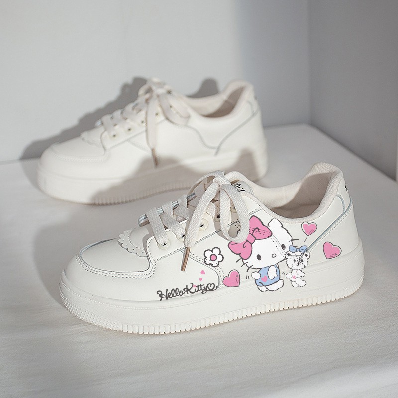Mowen Hello Kitty Peripheral Creative Sneakers Casual Flat Women's Shoes Summer Breathable Ins Comfortable All-match Students