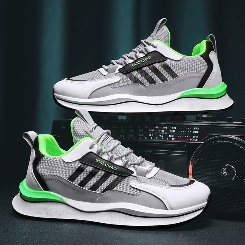 Men's Sports Shoes Autumn And Winter New Running Shoes Fashion Korean Style Casual Trendy Shoes Men's Flying Weaving Breathable Casual Men's Shoes