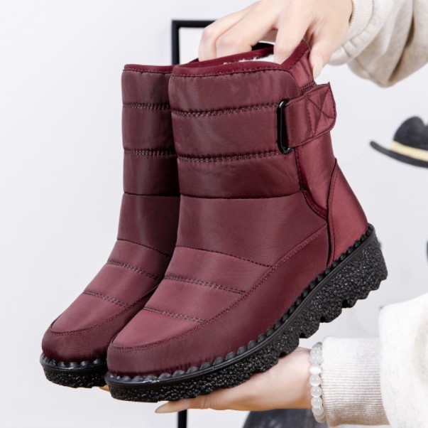 22 New Foreign Trade Cross-border Warm Women's Snow Boots Women's Velcro Waterproof European Size 44 Women's Boots Casual Women's Shoes