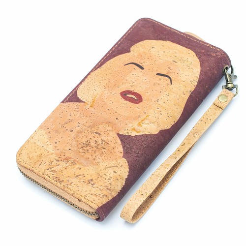 Marilyn Monroe Cork Zipper Wallet- BAG-2076-H