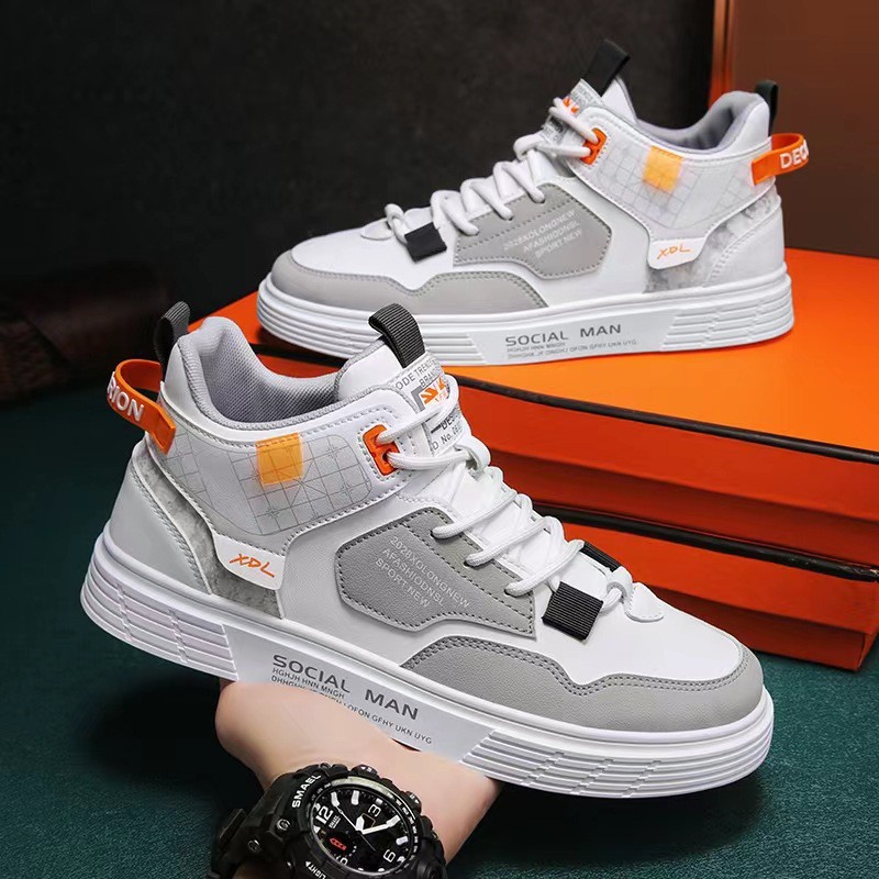 Autumn Men's Shoes  New Youth Trend Casual Sports Shoes Men's Winter All-match Flat Work Trendy Shoes