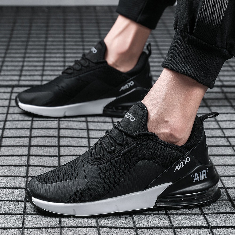 2022 Autumn New Cross-border Large Size Men's Sports Shoes Breathable Mesh Fashion Trendy Shoes Air Cushion Running Shoes Men's Shoes
