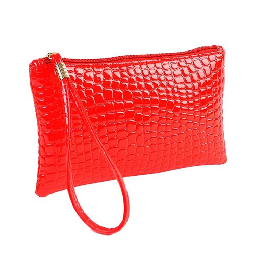Fahion Handbag Womens Crocodile PU Leather Clutch