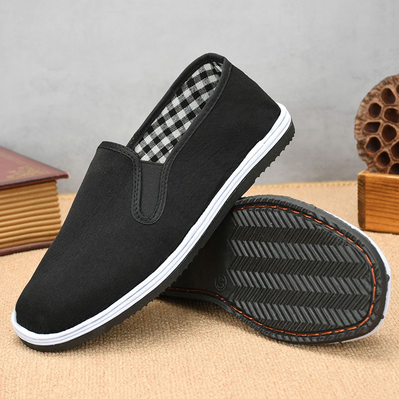Old Beijing Traditional Tire Bottom Black Cloth Shoes Wear-resistant Breathable Comfortable Black Cloth Shoes