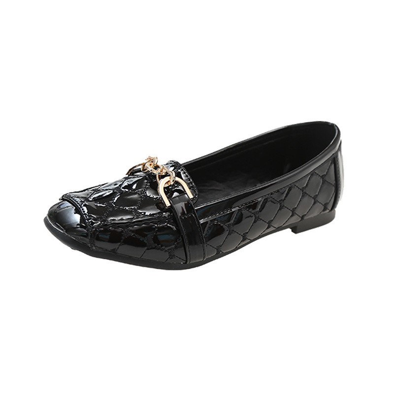 New Shallow Mouth Loafers Four Seasons Low-heeled Small Leather Shoes Flat Peas Shoes