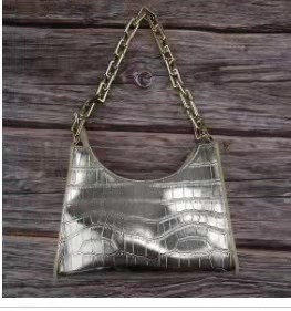 2021 New Female Bag Trend Chain One Shoulder Underarm Bag Crocodile Pattern Texture Ins Net Red Fashion Lady Bag