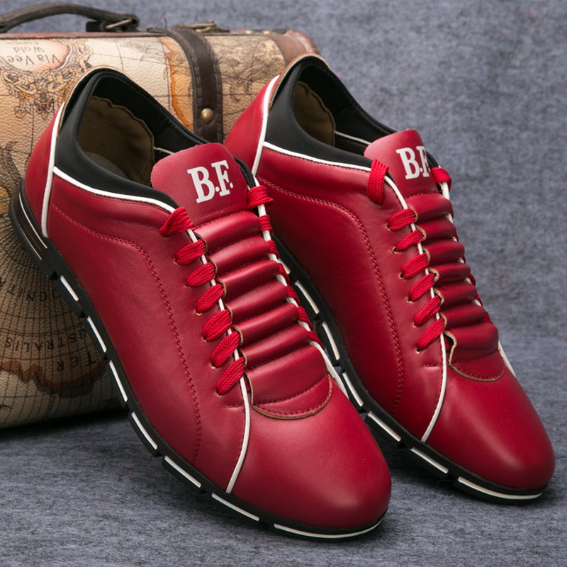 Men Casual Shoes Fashion Leather Shoes for Men - Flat Shoes