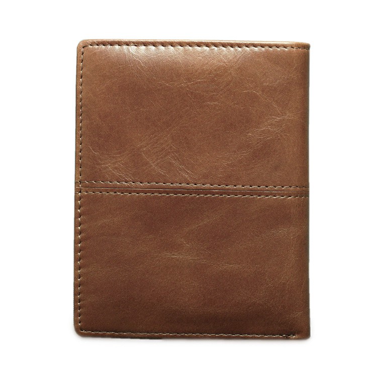 American Fashion - Supply Men's Leather Wallet Retro Short Wallet Oil Wax Cowhide Wallet Leather Men's Bag Wallet