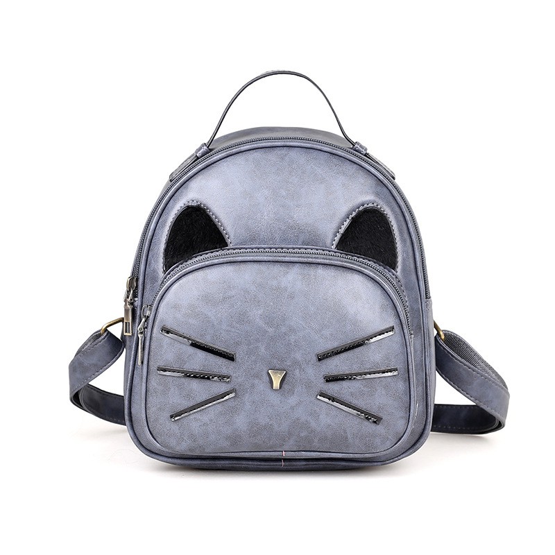 New Cat Beard Backpack Middle School Student Schoolbag Fashion Female Bag One Drop Delivery