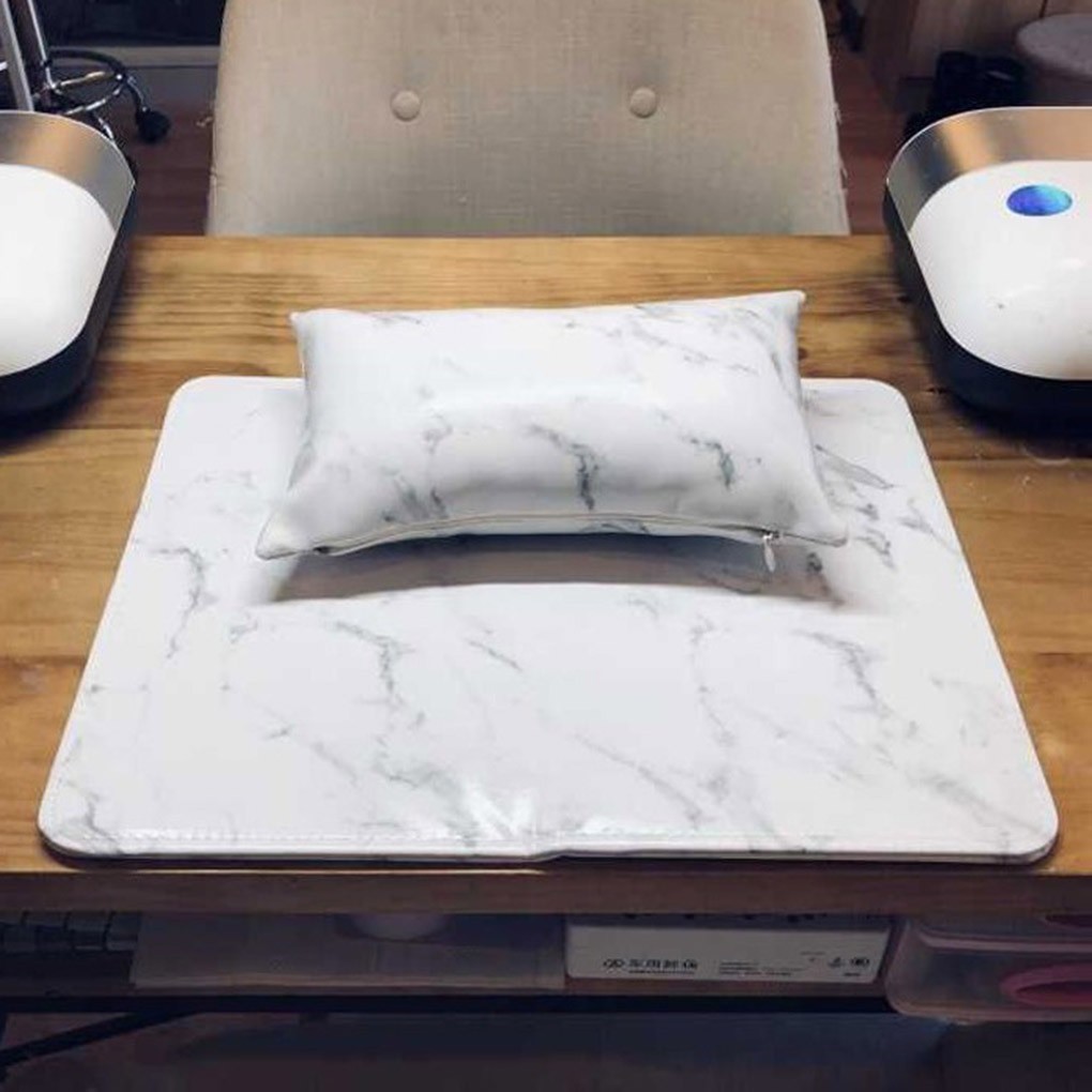 Artificial leather manicure table mat set