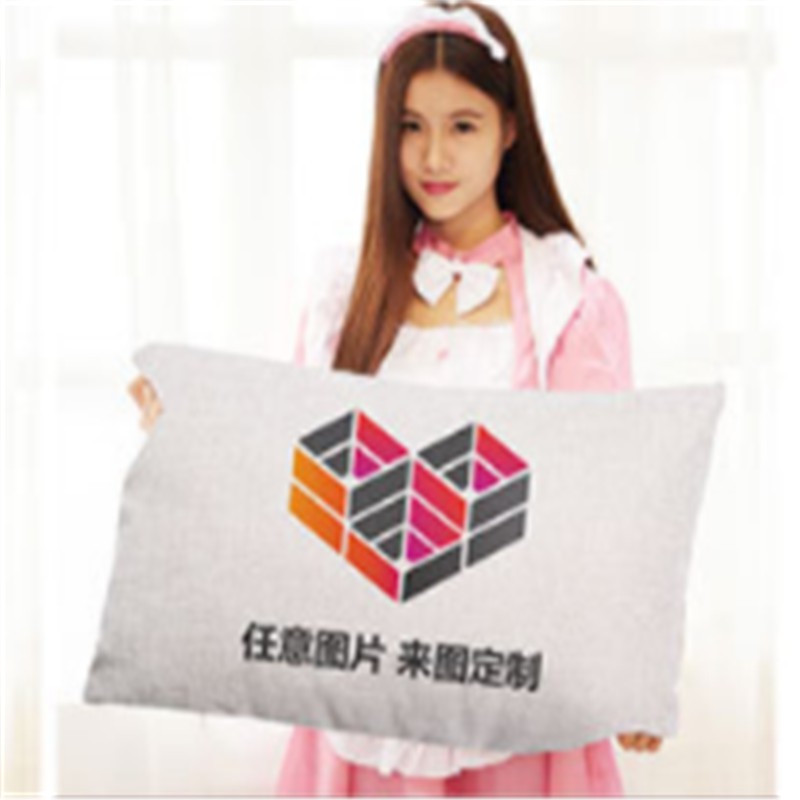 Thick cotton linen pillow Single side A 75x45cm