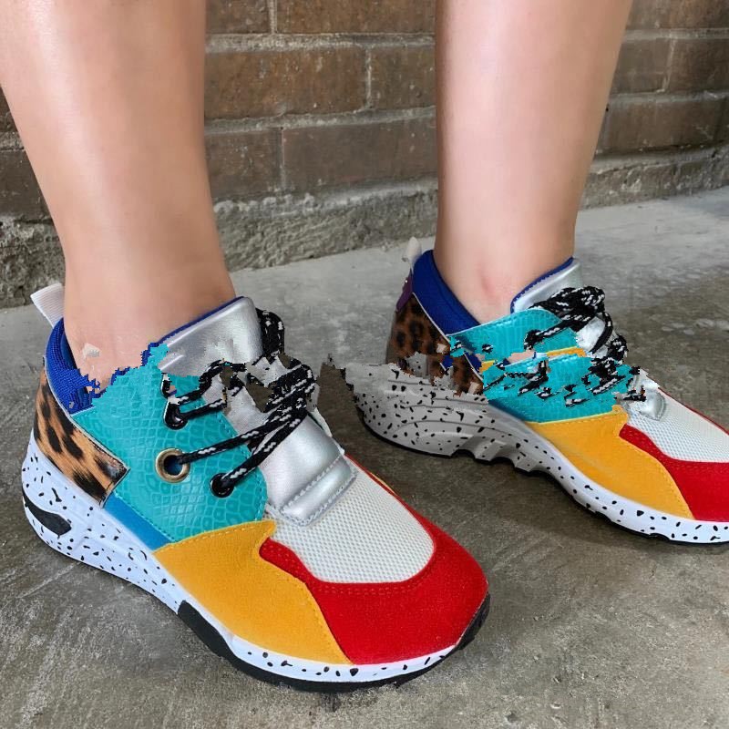 Color block casual sneakers