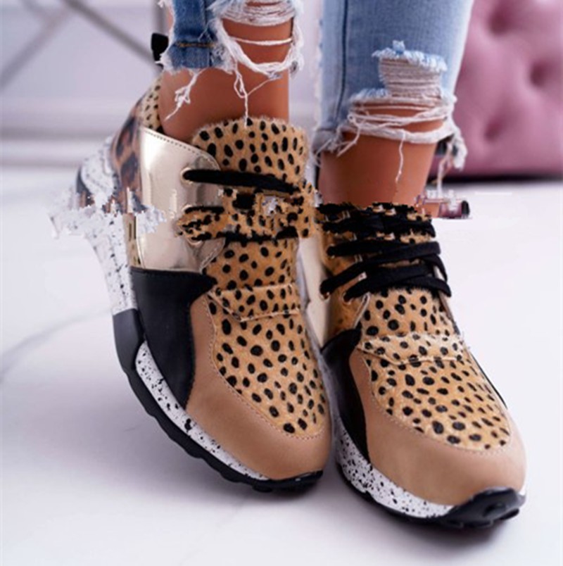 Color block casual sneakers Leopard 39