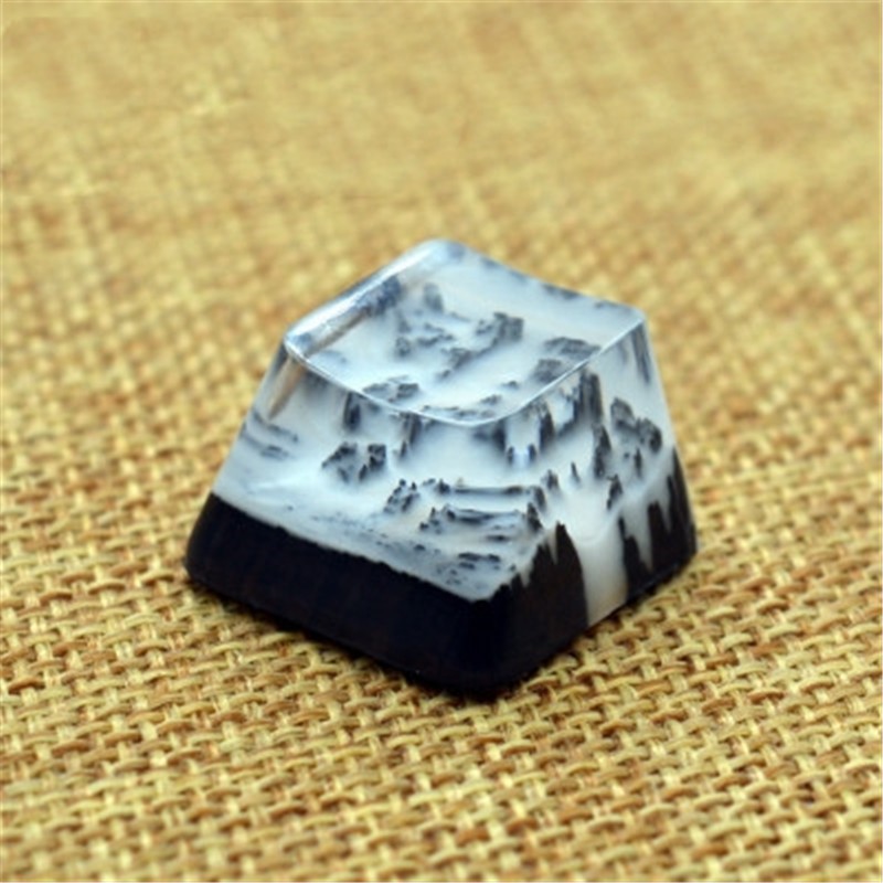 keycap-qianshan-muxue-resin-wood-keycap