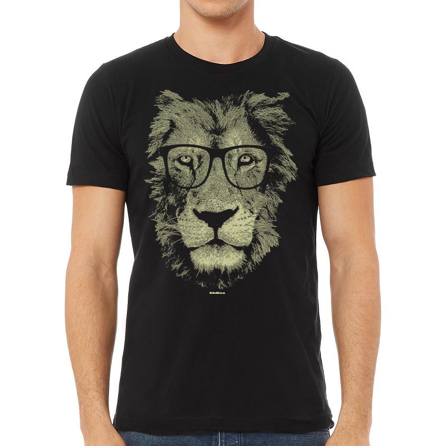 Lion Wearing Glasses LARGE BLACK