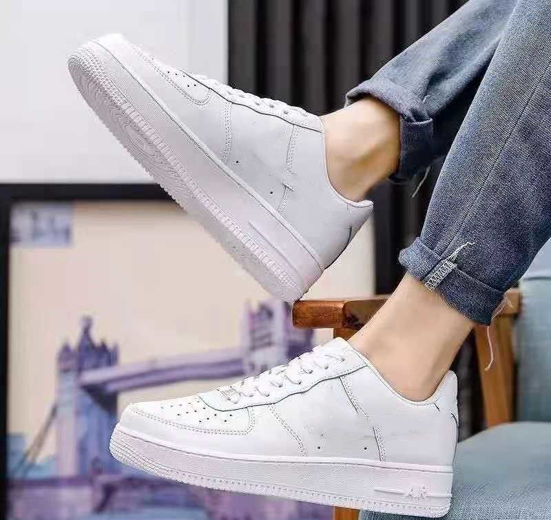 Men's Shoes, Low-top All-white Casual Sports Shoes, Women's Shoes, Couple Models,