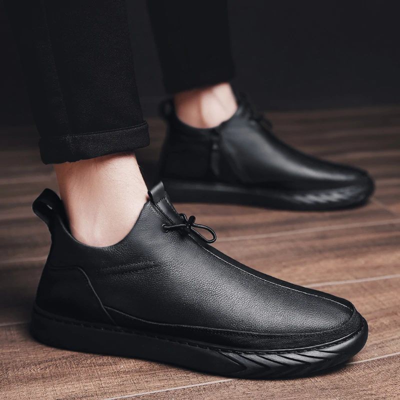 High-top shoes men's sports casual leather shoes