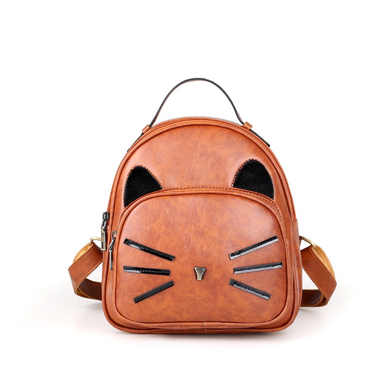 New Cat Beard Backpack Middle School Student Schoolbag Fashion Female Bag One Drop Delivery
