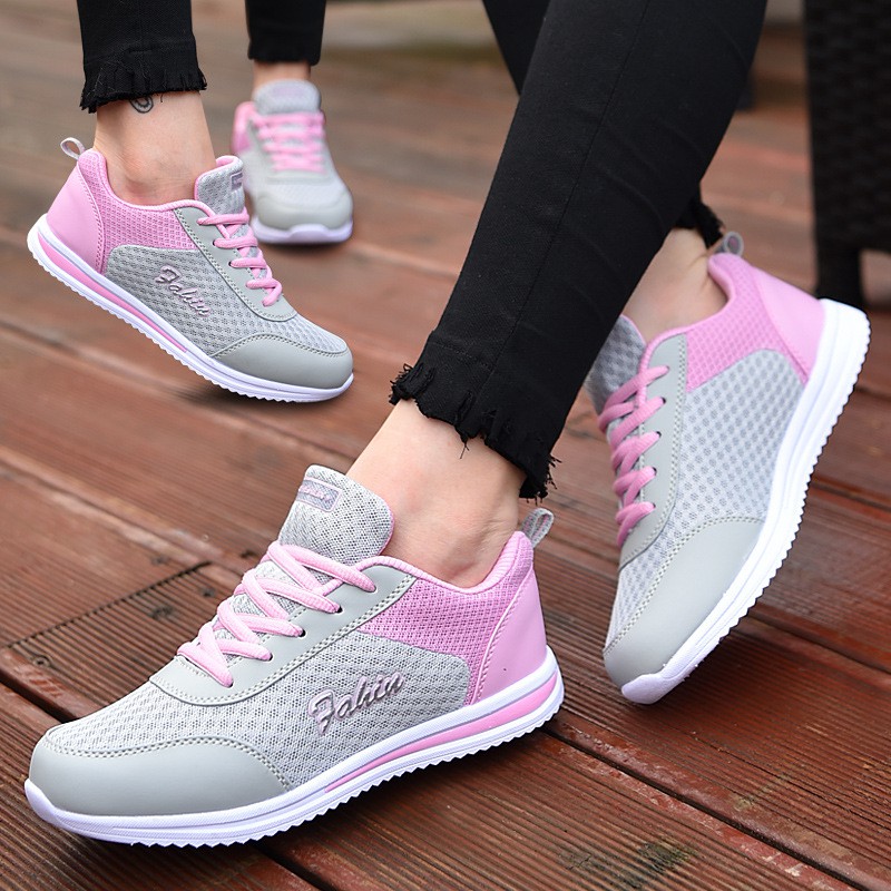 Autumn middle-aged mother shoes women's shoes soft sole sports shoes breathable mesh casual shoes