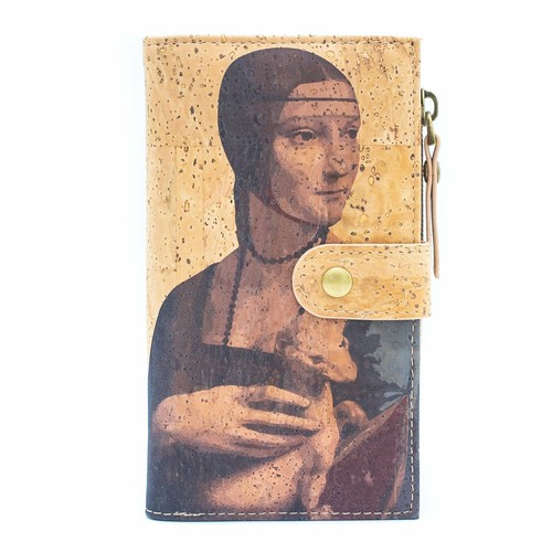 Lady with an Ermine Cork wallet RFID BAG-2075-D