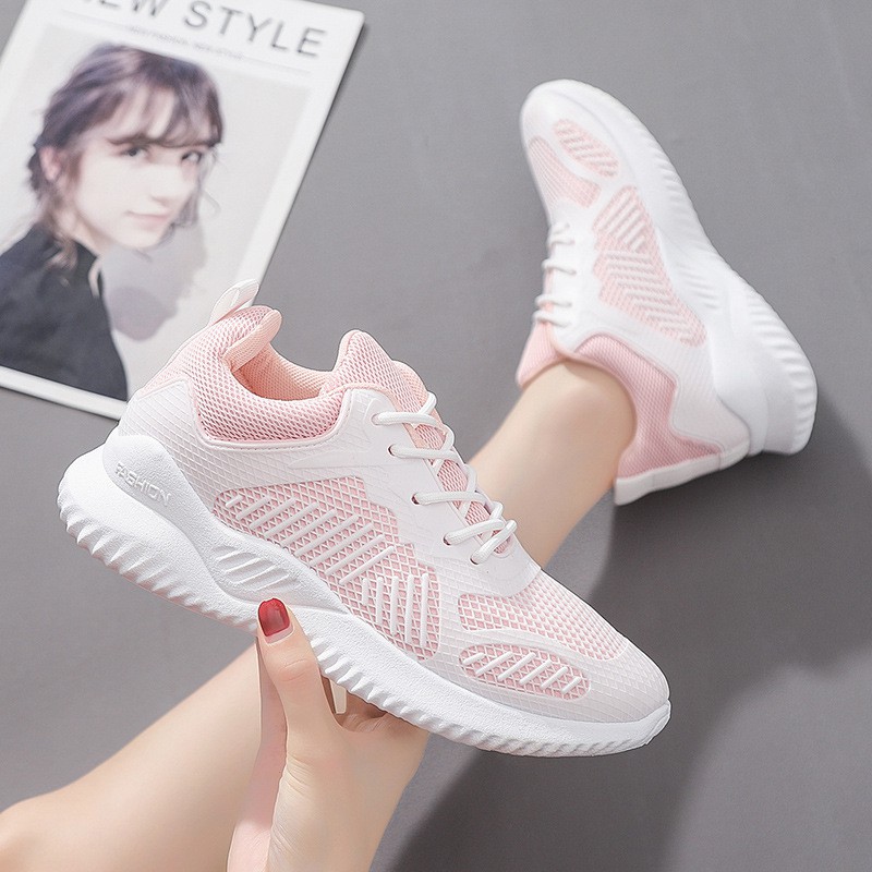 Autumn New Korean Version Of Chic Sneakers Women's Heightened Breathable White Shoes Women's Old Shoes Running Shoes