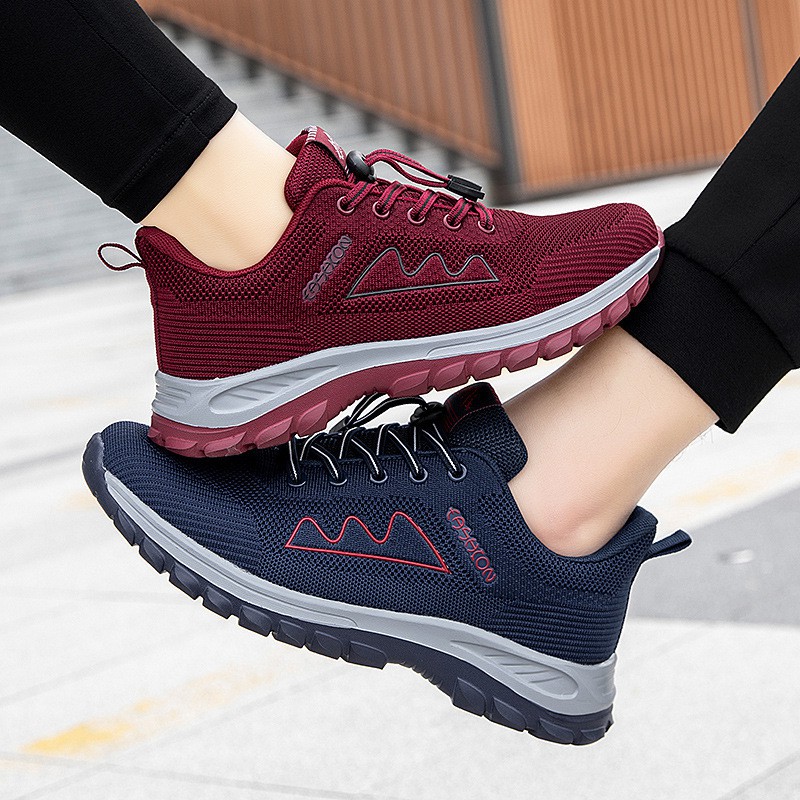 2022 Summer And Autumn New Middle-aged And Elderly Parents Walking Shoes Flying Woven Sports Elderly Soft-soled Shoes Casual Shoes