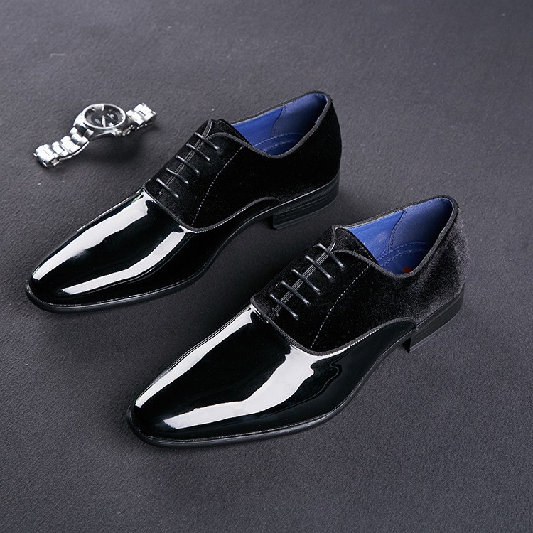 Men's Formal Wear Business Leather Shoes Lightweight High-end Trendy Men's Single Shoes Low-top British Pointed Toe Spot Wedding Groom Shoes